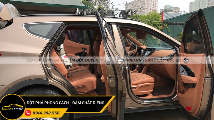 ĐỔI MÀU NỘI THẤT HYUNDAI SANTAFE