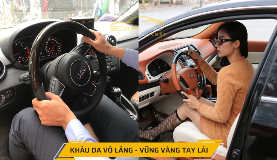 BỌC DA VÔ LĂNG Ô TÔ CHUYÊN NGHIỆP Ở ĐÂU?