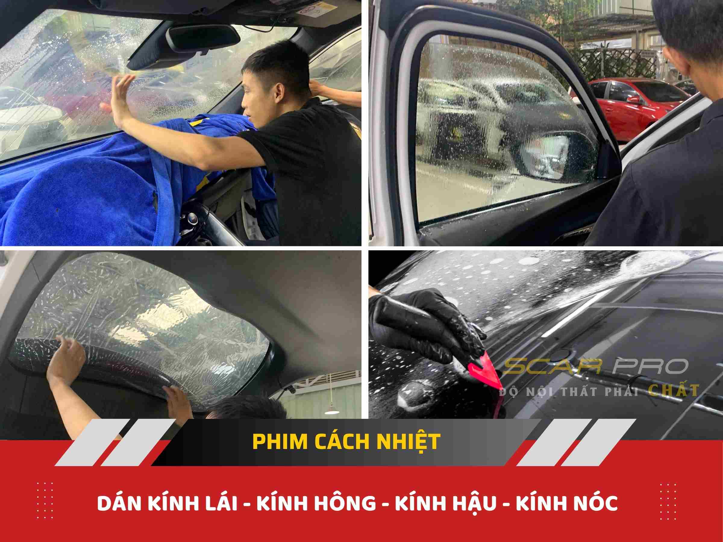 NHỮNG VỊ TRÍ NÊN DÁN PHIM CÁCH NHIỆT XE Ô TÔ